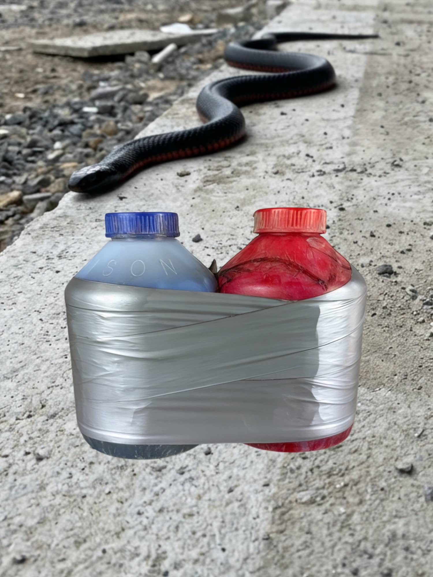 Duct taped pvc glue and primer
