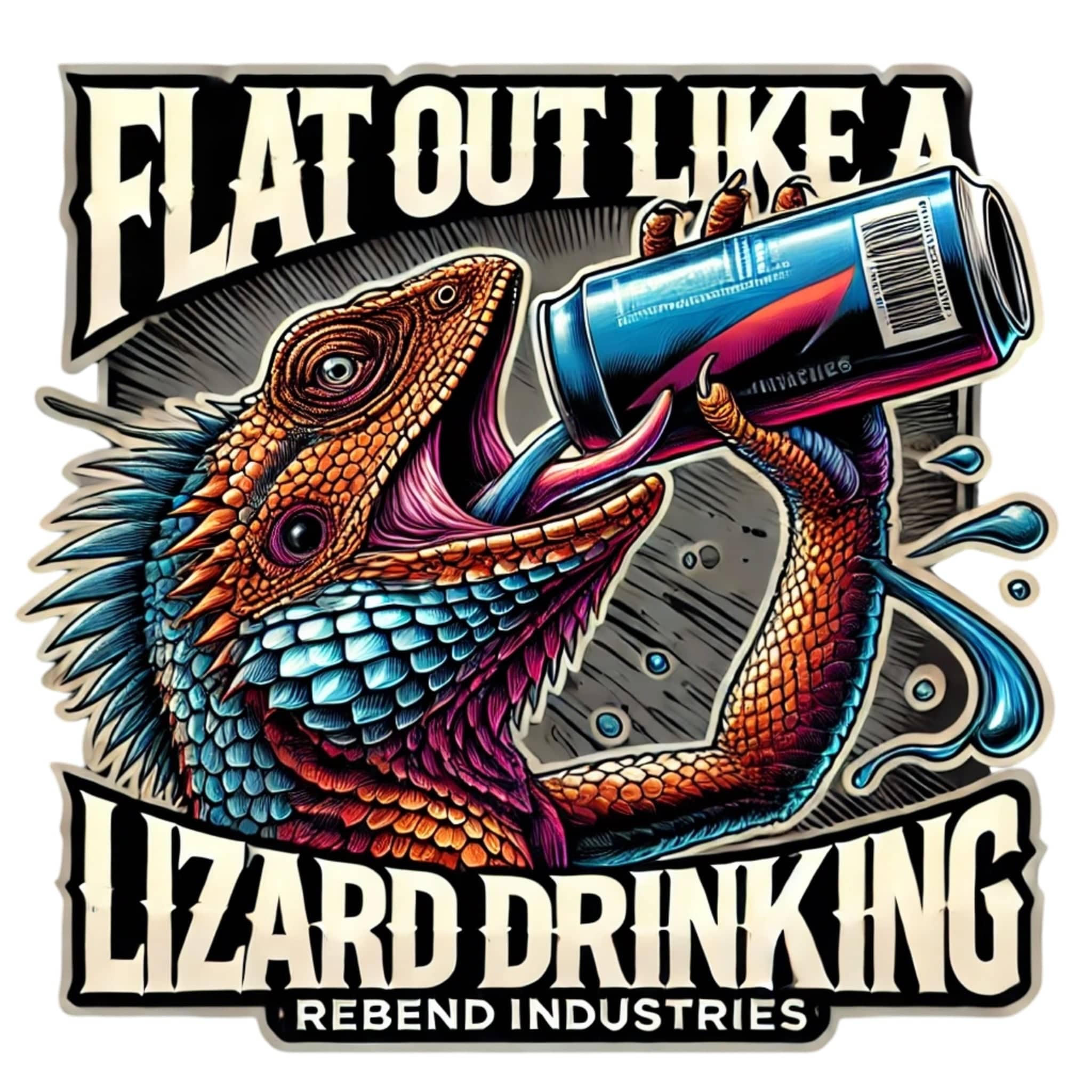 Rebend Industries Lizard Drinking Job Site Stickers